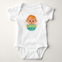 Glatt baby som kommer ut ur ett färgglatt ägg t shirt