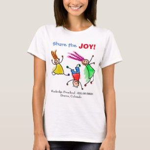 Glatt barnannonsering t-shirt