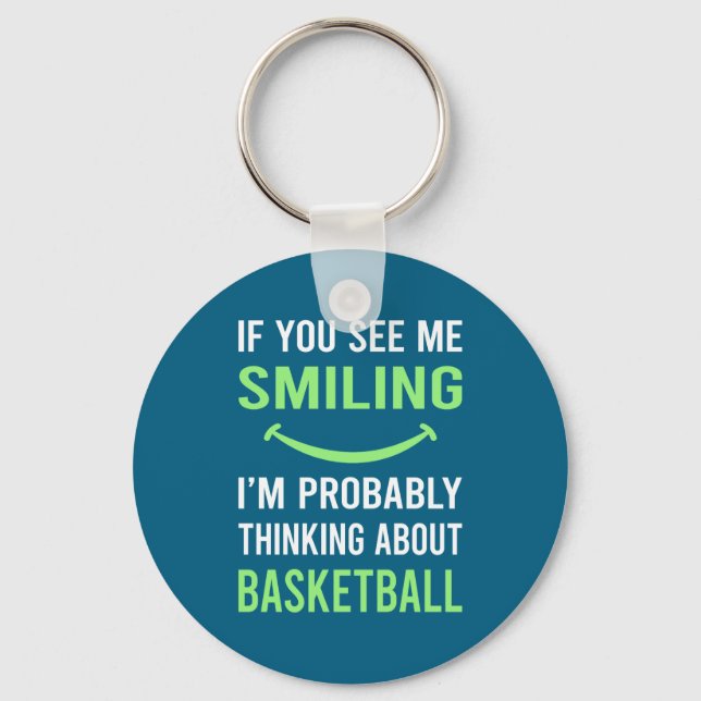 Glatt basketboll t-shirt  nyckelring (Framsida)