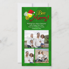 Glatt bi, gullig humlahelgdag julkort