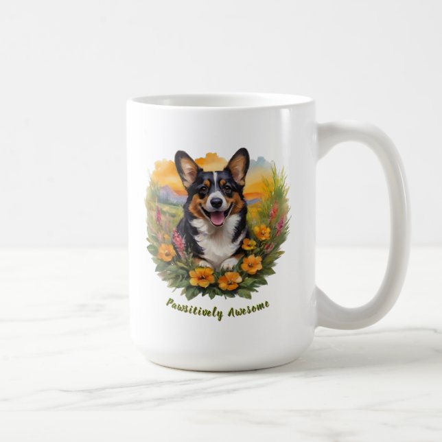Glatt Black Corgi Kaffemugg (Höger)