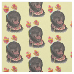 Glatt Black Labrador Retriever Hund Fabric Tyg