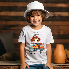 Glatt brandman i ett ljust lastbil t shirt