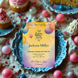 Glatt bubbelfödelsedag med lämplig tiger inbjudningar