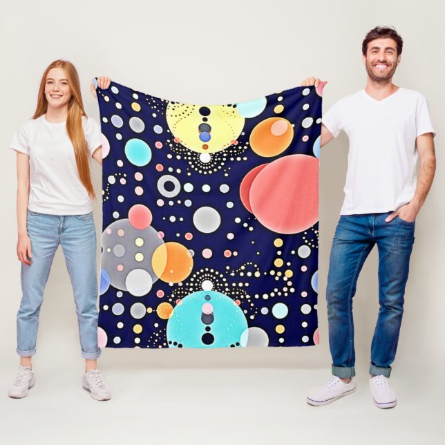 Glatt Bubble Universe Vision Fleecefilt (På plats)