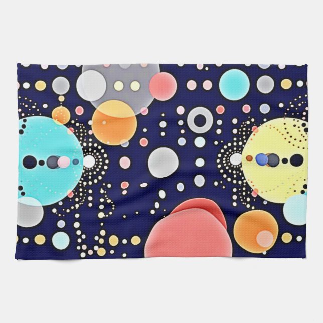 Glatt Bubble Universe Vision Kökshandduk (Horisontell)