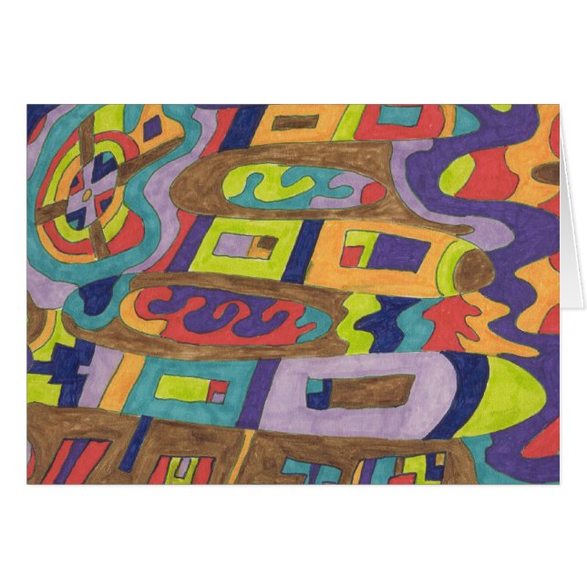 Glatt buller, abstrakt hälsningskort (Framsidan Horizontal)