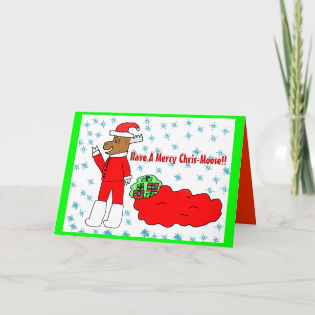 Glatt Chris-Älg hälsningkort Helgkort (Framsida)