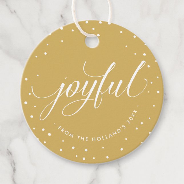 GLATT CHRISTMAS GIFT elegant calligraphy old old g Gåvor Etiketter (Framsida)