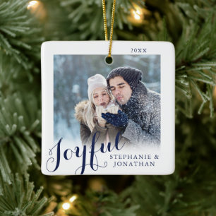 Glatt Elegant för calligrafi - foto jul Julgransprydnad Keramik
