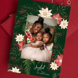 Glatt | Elegant Merry Poinsettia Splendor Julkort