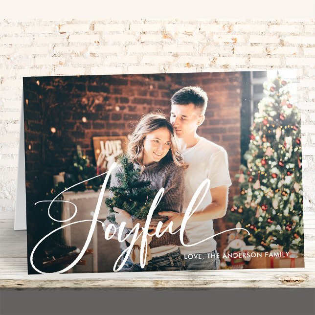 Glatt | Elegant och fotojul Helgkort (An elegant holiday card with your favorite family photo)