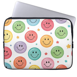 Glatt Emoji-mönster Laptop Fodral