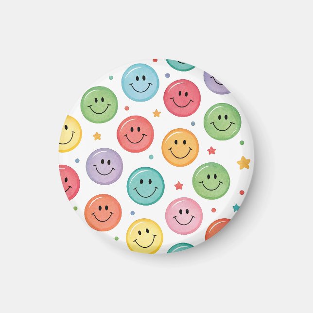Glatt Emoji-mönster Magnet (Framsidan)