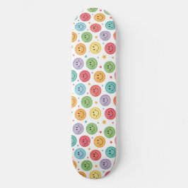 Glatt Emoji-mönster Mini Skateboard Bräda 18,5 Cm