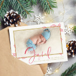 GLATT FAMILY PHOTO elegant botaniskt red guld Julkort<br><div class="desc">genom kat massard >> www.simplysweetPAPERIE.com <<< En elegant, enkel botanisk fotodesign. Maximalt område att visning din vackra familj också! AVDELNING 1. Om du vill ändra storlek på eller flytta fotot slått klickar du på "anpassa det". 2 Du kan också ändra typsnitt, flytta och lägga till mer text! BEHÖVER HJÄLP FÖR...</div>