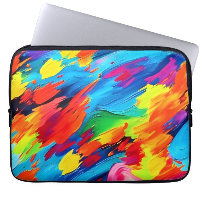 Glatt Färg-explosionsmålning Laptop Fodral (Framsidan)