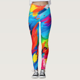Glatt Färg-explosionsmålning Leggings