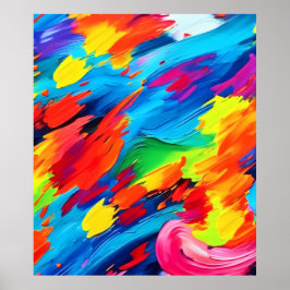 Glatt Färg-explosionsmålning Poster