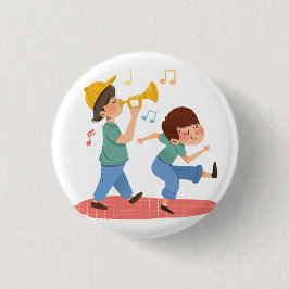 Glatt färgstark vattenfärgsmusikuppspelningsdesign knapp