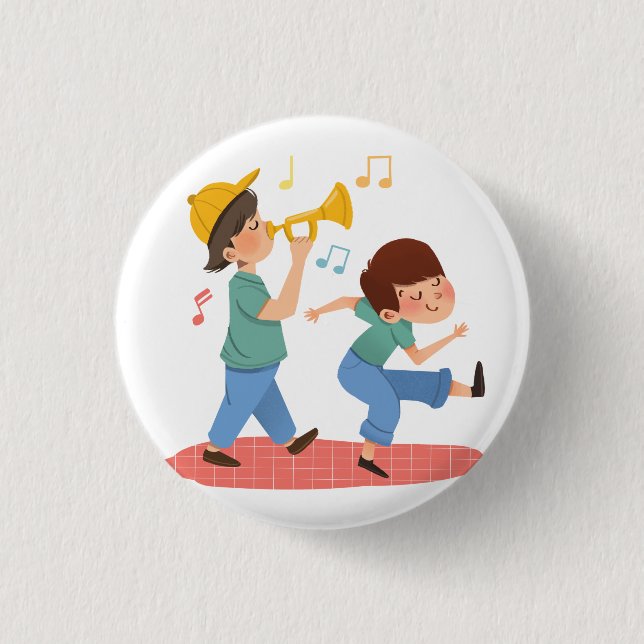 Glatt färgstark vattenfärgsmusikuppspelningsdesign knapp (Framsida)