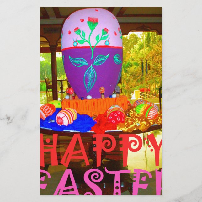 Glatt Festive Springtime Påsk Colorful Eggs Art (Framsida)