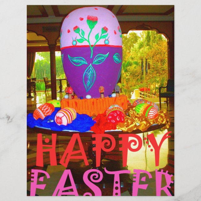 Glatt Festive Springtime Påsk Colorful Eggs Art (Framsida)