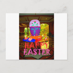Glatt Festive Springtime Påsk Colorful Eggs Art Helg Vykort