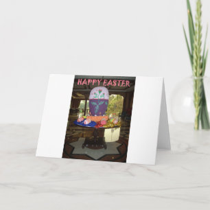 Glatt Festive Springtime Påsk Colorful Eggs Art Helgkort