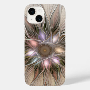 Glatt Flower Abstrakt Beige Brown Blommigt Fractal