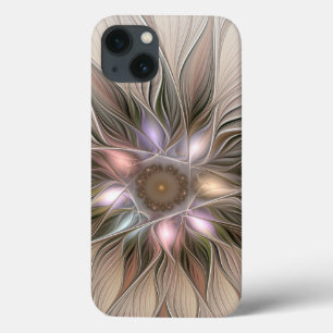 Glatt Flower Abstrakt Beige Brown Blommigt Fractal