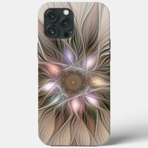 Glatt Flower Abstrakt Beige Brown Blommigt Fractal