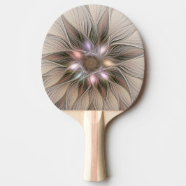 Glatt Flower Abstrakt Beige Brown Blommigt Fractal Pingisracket