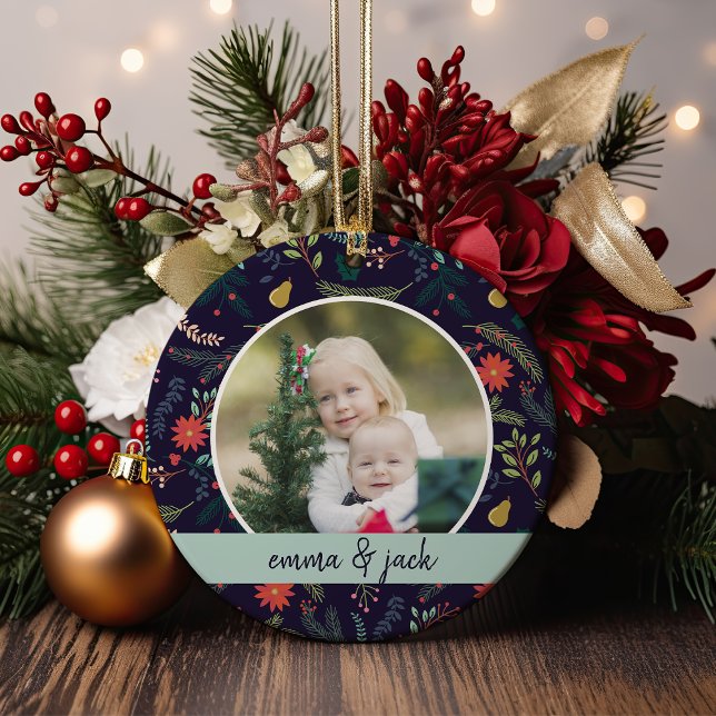 Glatt Foliage Photo Julgransprydnad Keramik (Skapare uppladdad)