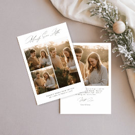 Glatt för evigt Bröllop Jul Rustik Foto Julkort