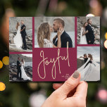 GLATT fotojulkort för skript - Helgdag Julkort<br><div class="desc">Helgdagskorten för multifotojul har namn och ord-Glatta i chic med kranbär. Ladda bara upp dina favoritfoton och lägg till din anpassning på baksidan. Välj Hög definition för bästa fotokvalitet. Live Design Service kan hjälpa dig med utformningen av dina foton om det behövs.</div>