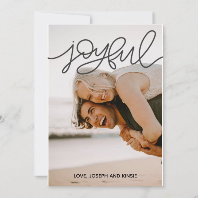 Glatt fotojulkort med inlagd yta inbjudningar (Framsida)