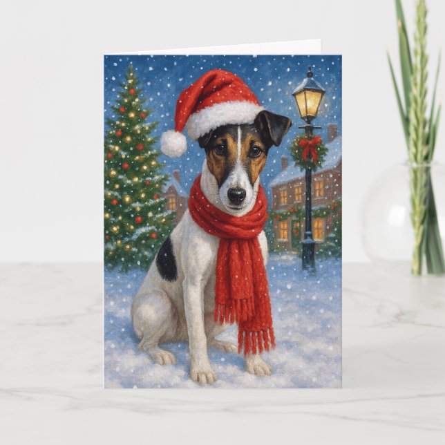 Glatt Foxterrier Semester  Kort (Framsida)
