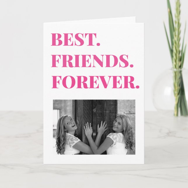 Glatt Friendaversary Vänskapsfoto Kort (Framsida)