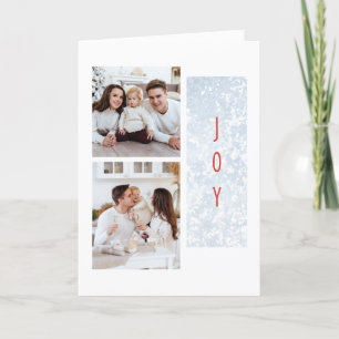 Glatt Frosty Family Two Photo Helgdag Card Helgkort