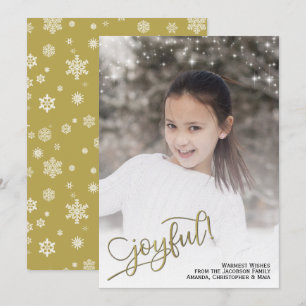 Glatt! Fullt-fotot med Glitter Stars Julkort