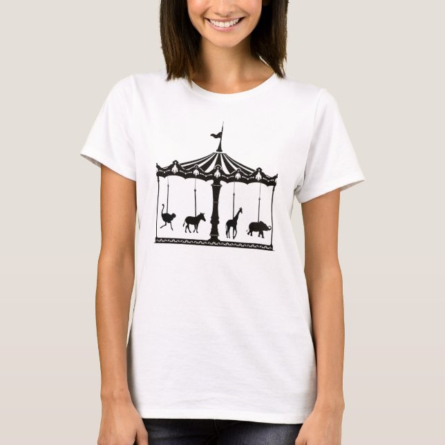 Glatt går rundadjur t-shirt (Framsida)