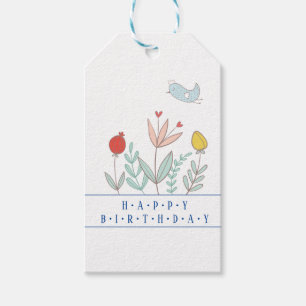 Glatt Garden Bird Gift-Märkre Presentetikett