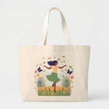 Glatt Garden Dancer Canvas Shopping Tote