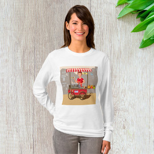 Glatt gatumatsförsäljare Färgglatt matvagn T Shirt