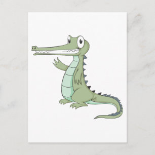 Glatt Gharial Gavial Crokodile Vykort
