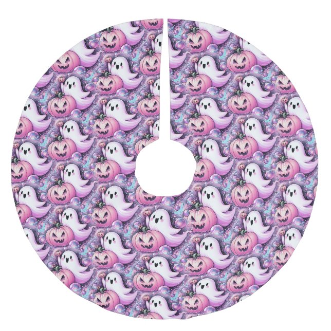 Glatt Ghost Julgransmatta Borstad Polyester (Framsidan)