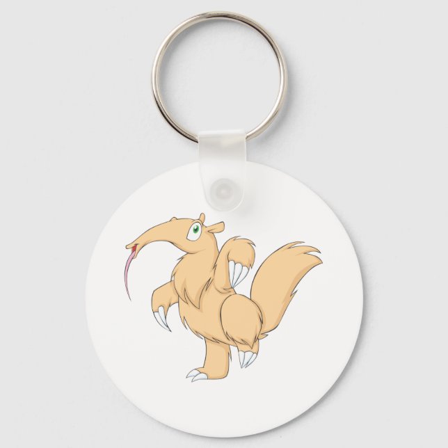 Glatt Giant Anteater Nyckelring (Framsida)