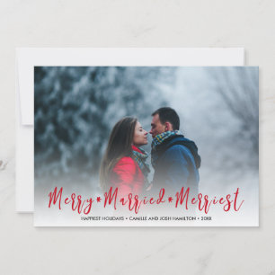 Glatt, gift mest glad julhelgdagfoto julkort