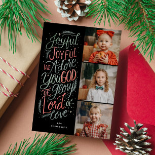 Glatt Glatt Hymn-kort för julfotkort Julkort